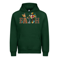 Forest Green faith cross and butterfly with sunflower leopard and roses Urban Hoodie - Artiststas