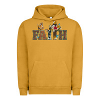 Pigment Peanut Butter faith cross and butterfly with sunflower leopard and roses Urban Hoodie - Artiststas