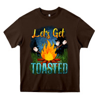 Chocolate Brown lets get toasted Heavy Core Tee - NancyCooperArtShop