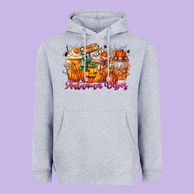 Thanks A Latte Autumn Vibes Heavyweight Hoodie Designed By Cowhidedigitalart