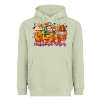 Matcha Thanks A Latte Autumn Vibes Heavyweight Hoodie - CowhideDigitalArt