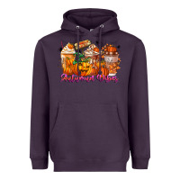Plum Thanks A Latte Autumn Vibes Heavyweight Hoodie - CowhideDigitalArt