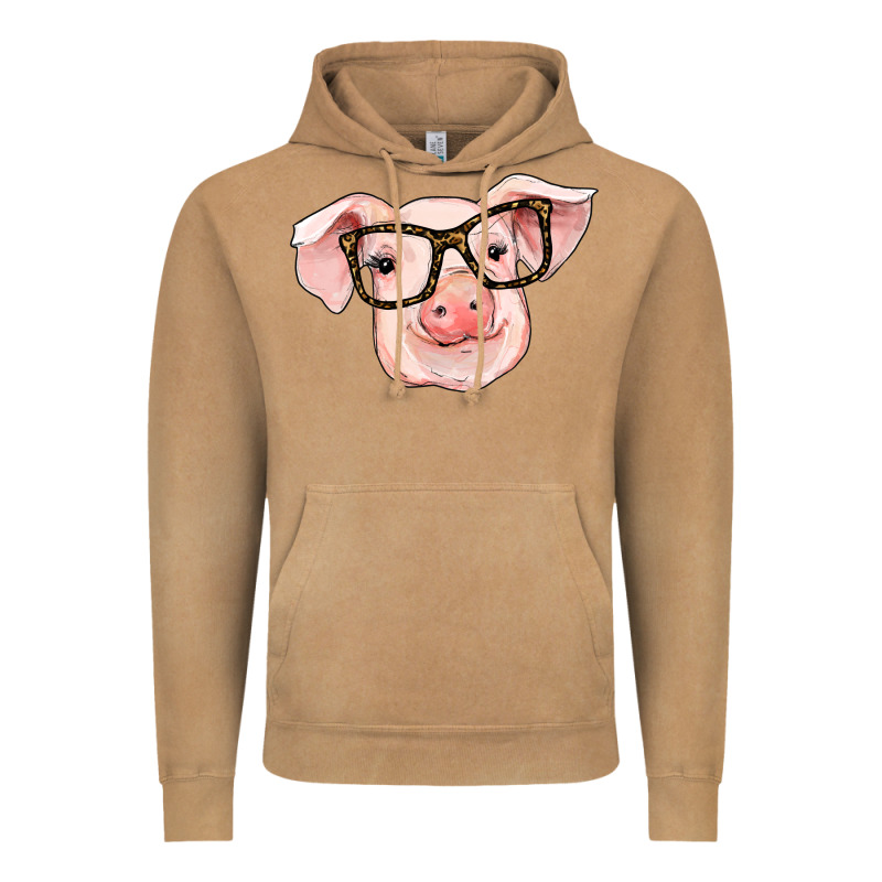 Pig With Glasses Vintage Hoodie by RanaPortraitStore | Teevron