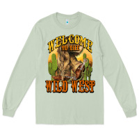 Matcha Welcome to the wild west Cowboy boots Long Sleeve Tee - HowdyJamesFarm