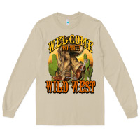Mushroom Welcome to the wild west Cowboy boots Long Sleeve Tee - HowdyJamesFarm