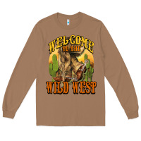 Toasted Coconut Welcome to the wild west Cowboy boots Long Sleeve Tee - HowdyJamesFarm