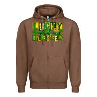 Chestnut St Patricks Day Lucky And Blessed Zipper Hoodie - FaDigitalArtStudio