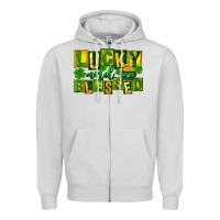 Dove Grey St Patricks Day Lucky And Blessed Zipper Hoodie - FaDigitalArtStudio