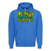 True Royal St Patricks Day Lucky And Blessed Zipper Hoodie - FaDigitalArtStudio