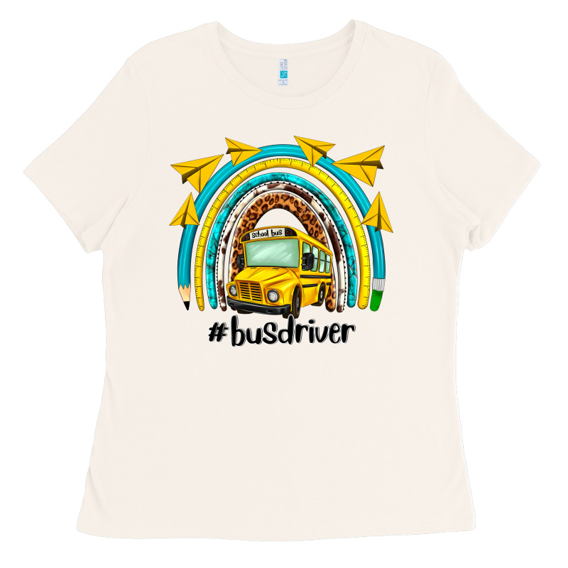 Bus Driver Rainbow Ladies Tee by NancyCooperArtShop | Teevron