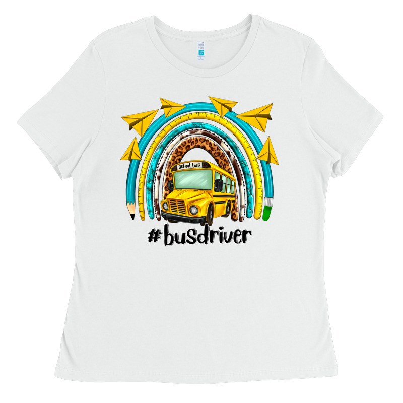 Bus Driver Rainbow Ladies Tee by NancyCooperArtShop | Teevron