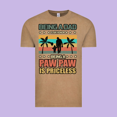 Being A Dad Is An Honor Being A Pawpaw Is Priceless Vintage Tee Designed By Bettercallsaul
