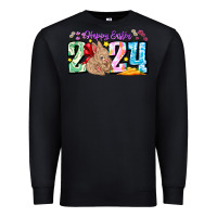 Black Happy Easter 2024 Premium Sweatshirt - CowhideDigitalArt