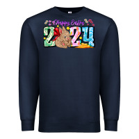 Navy Happy Easter 2024 Premium Sweatshirt - CowhideDigitalArt