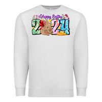Oatmeal Heather Happy Easter 2024 Premium Sweatshirt - CowhideDigitalArt