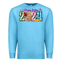Ocean Blue Happy Easter 2024 Premium Sweatshirt - CowhideDigitalArt