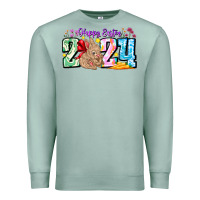 Seafoam Happy Easter 2024 Premium Sweatshirt - CowhideDigitalArt