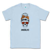 Dusty Blue Glitter Western Patterned Mom Skull Classic Tee - Bettercallsaul