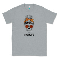 Heather Grey Glitter Western Patterned Mom Skull Classic Tee - Bettercallsaul