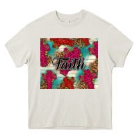 Cream faith Heavy Core Tee - NancyCooperArtShop