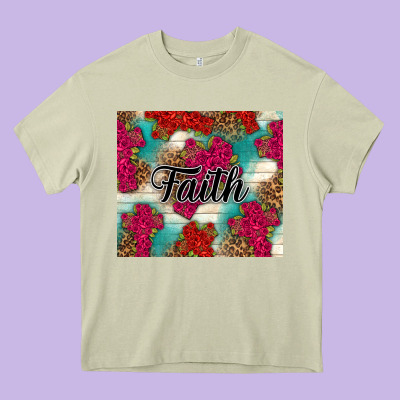 Faith Heavy Core Tee Designed By Nancycooperartshop