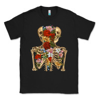 Black flower skeleton Classic Tee - RanaPortraitStore