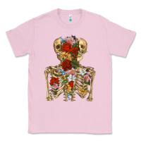 Bubblegum Pink flower skeleton Classic Tee - RanaPortraitStore