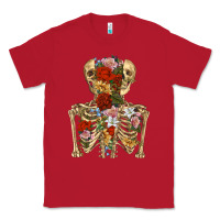 Red flower skeleton Classic Tee - RanaPortraitStore