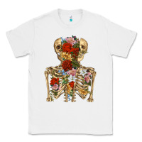 White flower skeleton Classic Tee - RanaPortraitStore