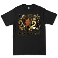 Black 2024 happy new year black woman Premium Tee - MaliasSmallBusiness