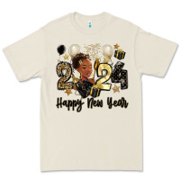 Bone 2024 happy new year black woman Premium Tee - MaliasSmallBusiness