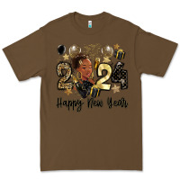 Cacao 2024 happy new year black woman Premium Tee - MaliasSmallBusiness
