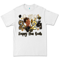 White 2024 happy new year black woman Premium Tee - MaliasSmallBusiness