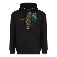 Black white pine cone Heavyweight Hoodie - LillyAllenDesigns