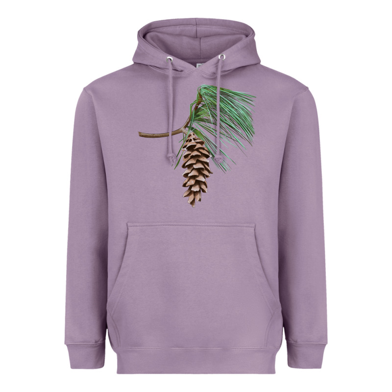 White Pine Cone Heavyweight Hoodie by LillyAllenDesigns | Teevron