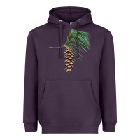 Plum white pine cone Heavyweight Hoodie - LillyAllenDesigns