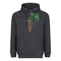 Smoke white pine cone Heavyweight Hoodie - LillyAllenDesigns