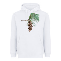 White white pine cone Heavyweight Hoodie - LillyAllenDesigns