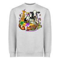 Heather Grey holstein mardi gras Heavyweight Sweatshirt - OliviaCreatesArt