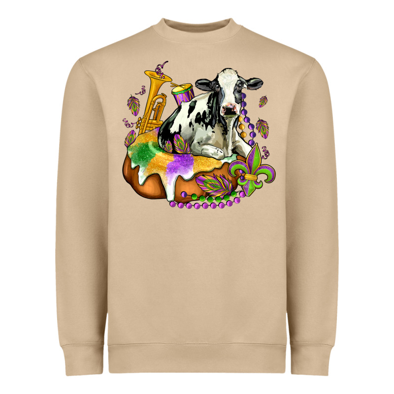 Holstein Mardi Gras Heavyweight Sweatshirt by OliviaCreatesArt | Teevron