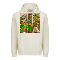 Oatmeal Heather St. Patrick's Day Horse With Horseshoes Seamless Premium Hoodie - FaDigitalArtStudio