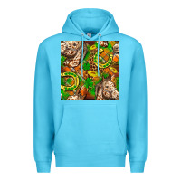 Ocean Blue St. Patrick's Day Horse With Horseshoes Seamless Premium Hoodie - FaDigitalArtStudio
