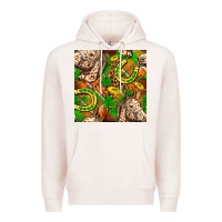 Pale Pink St. Patrick's Day Horse With Horseshoes Seamless Premium Hoodie - FaDigitalArtStudio