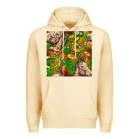 Pina Colada St. Patrick's Day Horse With Horseshoes Seamless Premium Hoodie - FaDigitalArtStudio