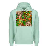 Seafoam St. Patrick's Day Horse With Horseshoes Seamless Premium Hoodie - FaDigitalArtStudio