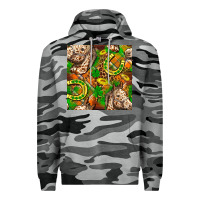 Slate Camo St. Patrick's Day Horse With Horseshoes Seamless Premium Hoodie - FaDigitalArtStudio