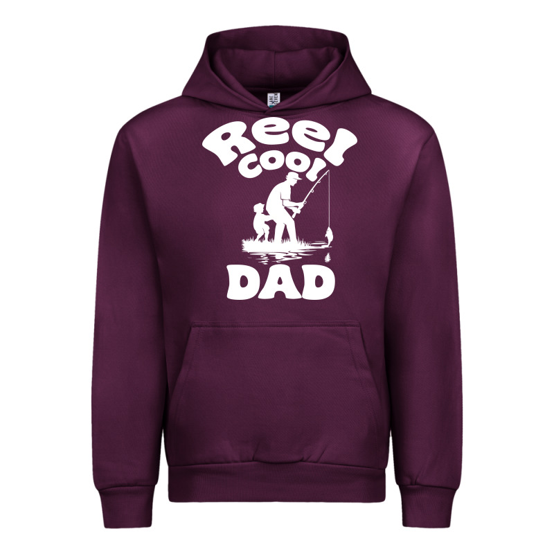 Reel Cool Dad Fathers Day Fishing Adventure Urban Hoodie by tuanDangUi | Teevron