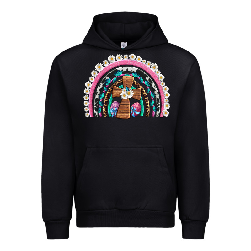 Easter Cross Daisy Egg Rainbow Urban Hoodie by Artiststas | Teevron