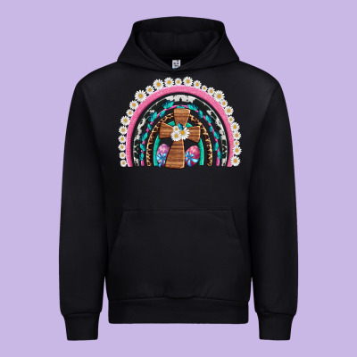 Easter Cross Daisy Egg Rainbow Urban Hoodie Designed By Artiststas