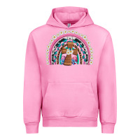 Fuchsia Pink easter cross daisy egg rainbow Urban Hoodie - Artiststas
